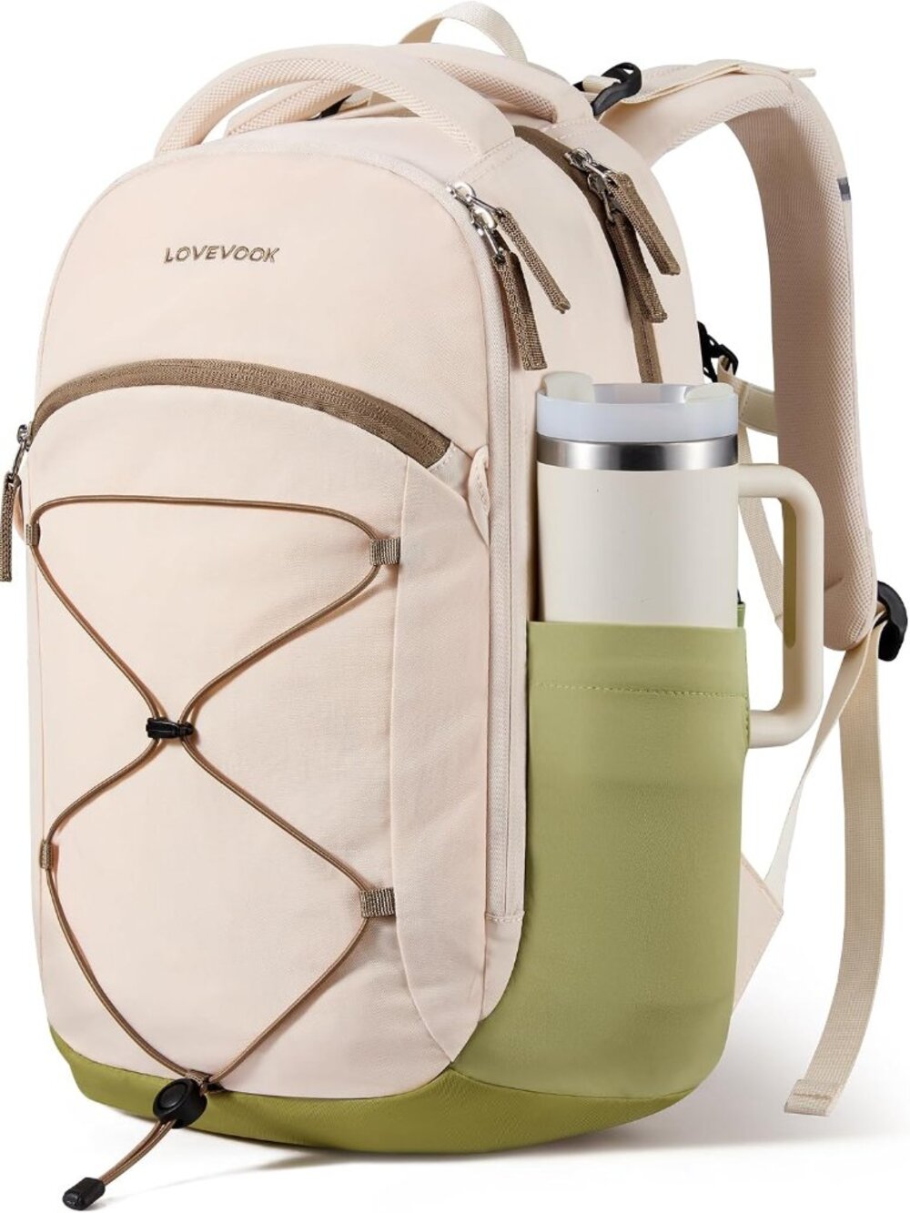 Waterproof 15.6-Inch Classic Travel & Work Backpack with Tumbler Holder